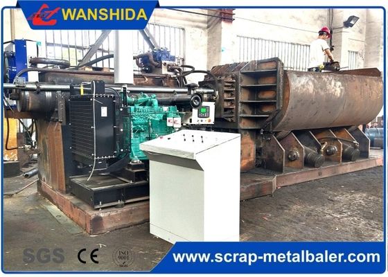 satın al Scrap metal baling press machine with feeding grab for waste aluminum profile light scrap metal online manufacture