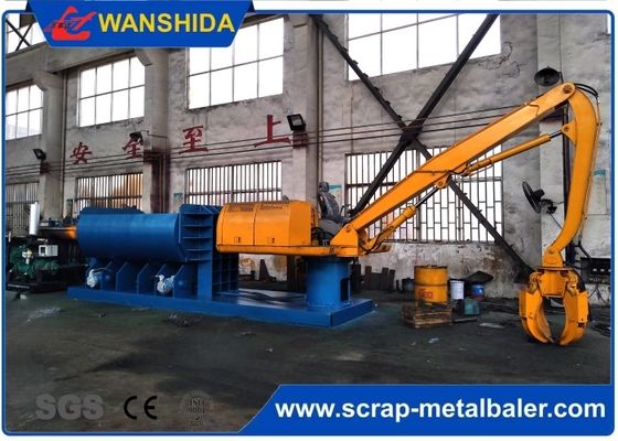 Karışık metal geri kazanımı için besleme tutma ile sabit hurda baler