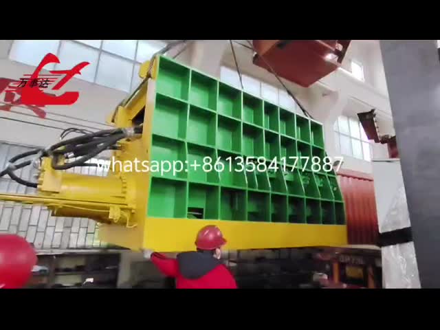 630ton Horizontal Box Shear container scrap metal shear loading photos