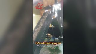 Müşterilerimizin bahçesinde çalışan 250 tonluk hurda briketleme pres makinesi